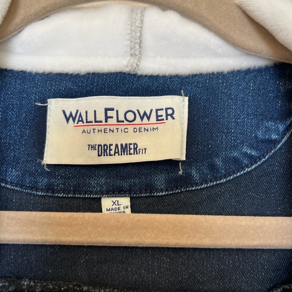 Wallflower Authentic Denim Jacket with Tan Accents - Picture 2 of 7